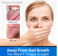 Stainless Steel Tongue Cleaner scraper  Tongue Scraper Bad Breath Treatment Stainless Steel Tongue Scrapers for Oral Care Easy to Use Tongue Cleaner. 