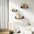 Floating Shelves Wall Mounted, MDF Wood Shelves Wall Bookshelves Set of 3 for Bedroom, Living Room, Bathroom, Kitchen. 