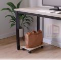 Under Desk Computer CPU Stand Cart CPU Holder with 4 Caster Wheels. 
