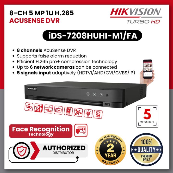HIKVISION iDS-7208HUHI-M1/FA  Turbo HD Products DVR Pro Series with AcuSense