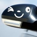 2 Pcs Eye Winking (white Pair) Funny Side Mirror Decals Stickers for Auto Car Side Mirror L+R Rear view Stickers Car decoration Car Sticker, Car Accessories, Stickers for Car. 