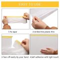 Dust Sheets Roll, Plastic Masking Film Rolls Drape Masking Film with Self-Adhesive Tape for Painting Furniture Covering. 