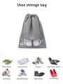 Pack of 12 - Travel Shoes Storage bag with clear window non-woven with PVC Bag. 