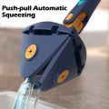 Twist n Squeeze Triangle Shape Extendable Microfiber Mop For Floor 3 Sided | Adjustable Triangular Cleaning Mop Twisting 360° Rotating. 