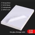 White Glossy self-adhesive sticker A4 for inkjet printers. 
