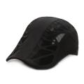Men Cap Ponytail Hole Solid Color Advanced Hat. 