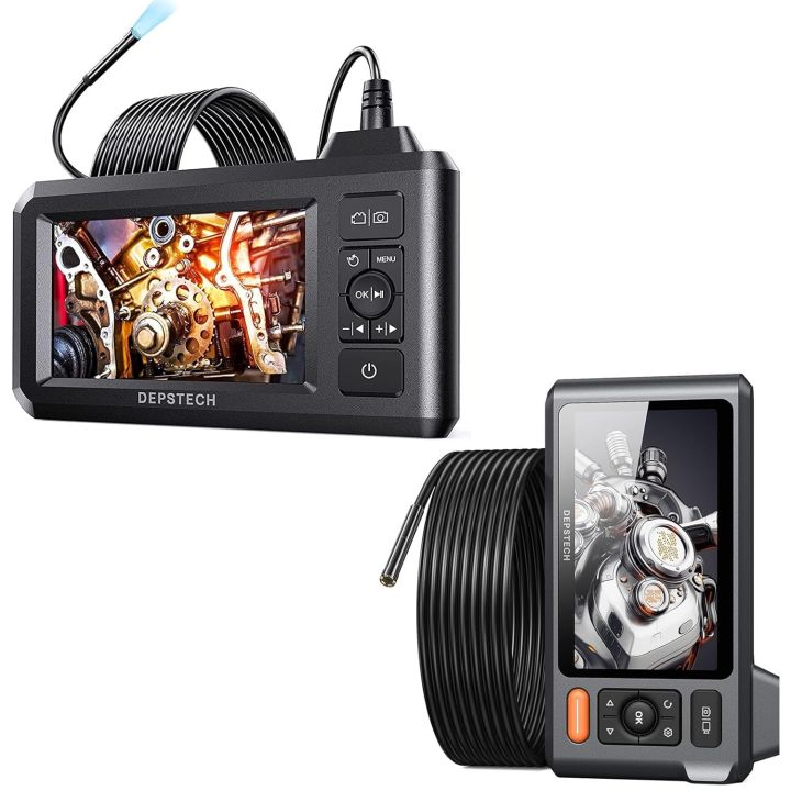 Endoscope DEPSTECH DS300 5.5mm 1080P Digital Borescope, 4.3”Screen Industrial Inspection Camera, Cool Gadget for Men, with 16.5ft Snake Cable
