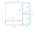 Toheed wood Bathroom Cabinet with Mirror. 