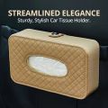 Tissue Box For Car And Office PU LEATHER MADE IMPORTED Tissue Box Car Tissue Holder Car Sun Visor Tissue Paper Box Holder Car Styling Interior Accessories. 