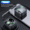 YD MINI Wireless Bluetooth Earphones In-Ear ENC Noise Reduction Headphone Waterproof Earbuds Digital Display TWS Bluetooth Earphones HD Stereo Fingerprint Touch Noise Cancelling Gaming Headset With Mic.. 