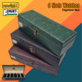 6 Slots 6 Grids PU Leather Watch Organizer Box Smart Watch Organizer Box. 
