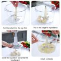 Manual Hand Operated 2000 ML Chopper Pump Action With Free 3 Blades Food Processor Portable Container And Easy To Clean Kitchen Gadget.. 