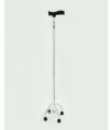 uad Cane with Small Base - Quad Walking Cane with Offset Cane Handle and Adjustable Height - 4 Tip Cane for Stability, Grey/Silver. 