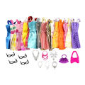 Dolls Dress Up Clothes Dresses Minidress Accessories Party Wear For Barbie Doll. 