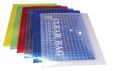 Clear Bag file for Documents (6 Pcs) - Clear Bag Transparent Button File - Clear Filing Document Bags - MultiColour Plastic Folder Legal Size. 