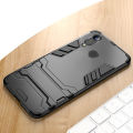 For Huawei Y6 Prime 2019 Back Cover Shockproof Hybrid Armor Stand Holder Design Hard Plastic Soft TPU Silicone Bumper Protective Phone Case. 