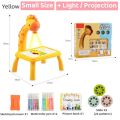 Kids Mini Led Projector Drawing Board Baby Learning Educational Table Picture Tools Painting Interest Toy Boys Girls Birthday Gift. 