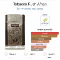 Tobacco Rush Afnan for women and men EDP 80 ML. 