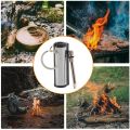 Permanent Match Keychain – Reusable Waterproof Flint Fire Starter for Camping, Hiking & Emergency Survival (Black). 