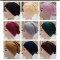 Pack of 10 plain Head scarf inner hijab cap-Muslim hijab cap-Women Islamic underscarf hijab cap in multi colors. 
