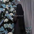 Two-Layer Niqab Hijab, Super Breathable, Premium Korean Wool Chiffon, Medium Size. 