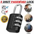 3 Digit Password Combination Padlock for School locker Suitcase Travel bag ressetable Code number Locks. 