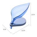 New Dish Soap Dish Leafology Decorative Drainage Soap Holder Shower with Suction Cups Anti-Collision, Plastic Self Draining Soap Saver for Bathroom, Bar Soap Tray Kitchen Sponge Holder. 