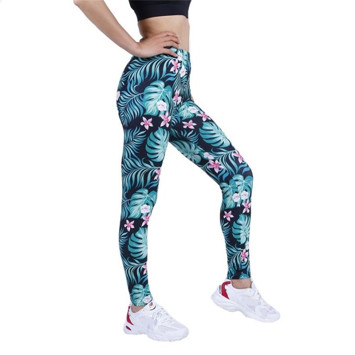 1%20%E3%80%90HOT%E3%80%91%20YRRETY%20Women%20Leggings%20Leaf%20Floral%20Print%20Push%20Up%20Fitness%20Slim%20Fashion%20Patchwork%20High%20Waist%20Mujer%20Polyester%20Ankle%20Length%20Bottom%20-%20Image%204