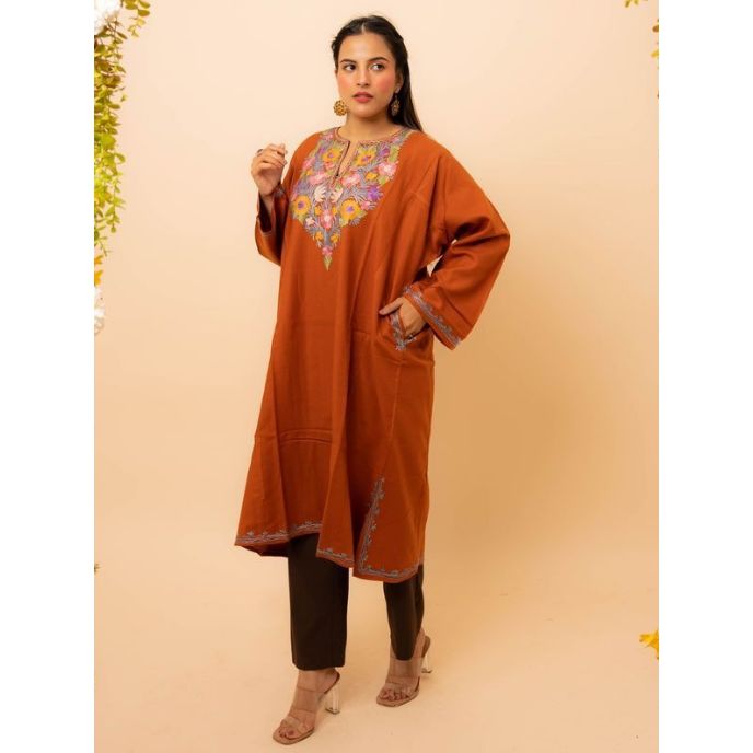 Kashmir Legacy TRADITIONAL KASHMIRI PHERAN / Handmade Embroidered Dresses for Girls / Ladies