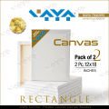 2 Pieces Of 12 X 18 Inches Primed Canvas Boards For Painting. 