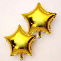 Golden Happy Birthday Theme Foil Set Including 30 Balloons ( 15 Gold & 15 White ) Golden Happy Birthday Foil & 5 Confetti Balloons & 2 Gold Star & 2 Silver Dil & Golden Curtain. 