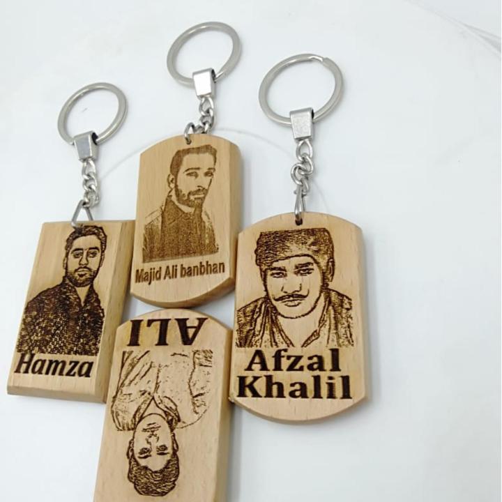 Customized Your Picture Key Chain (Wooden)