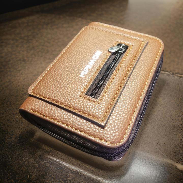 Boweisi%20Genuine%C2%A0Men's%20Leather%20Card%20Holder%20Storage%20Bags%20Blocking%20Zipper%20Thin%20Pocket%20-%20Image%204