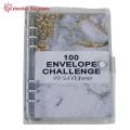 Diary Notebook Waterproof Money Saving Binder Book with Cash Envelopes Notebook for Money Saving Challenge. 