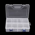 F240 G235 V240 Double Layer 8 Partitions Transparent Plastic Storage Box Craft Box Components Box Jewelry Box. 