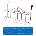 Metal Over the Metal Door Hanger Bathroom Bedroom 7 Hooks Rack Organizer. 