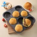 GOIKEA Mesh Air Hole Bread Mold Non-stick 8-compartment Silicone Hamburger Bun Pan Perfect for Home Kitchen Bakery Durable Mold for Bread Making Bread Mold with Mesh Air Hole Design. 