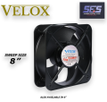 Velox 220V 8 inch 100% Pure copper wire Metal Exhaust Panel Fan / Cooling Fan (Square) - Imported for Bathroom | Kitchen. 