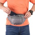 YUNHE Waist Bag Large Capacity Outdoor Sports Shoulder Bag(Gray). 