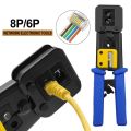RJ45 Pass through  special crimper tool with automatic Cutting For crimping Passthrough Connector. 