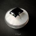 Handmade Lightweight Black Stone Ring For Girls / Women.. 