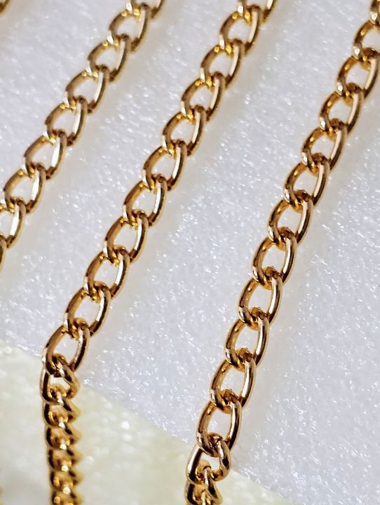 2 .5 Yards of 4mm Silver, Gold-Finished Durable Metal Chain Links for Crafting and Jewelry | Purse Clutches Cross Body Bags Chain Cute Elegant Perfect for Crafting, Jewelry Making, and Various DIY Crafts, and Decorative Enhancements