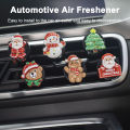Xmas Theme Car Air Freshener 6pcs Christmas Car Air Freshener Long Lasting Fragrance Clip Type Aromatherapy Diffuser for Automotive Air Vent Odor Removal Car Accessories. 