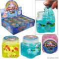 Kids slime jelly with free cartoon character toy. 