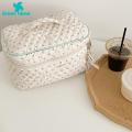 Green Home Makeup Bag Cosmetic Organizer Bunny Print Cosmetic Storage Bag. 