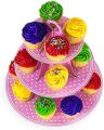 3 Tiered Cardboard Cupcake Stand Thicker Paper Cake Rack Foldable 3 Tier Cupcake Stand For Birthday Party Wedding Dessert Holder KS. 