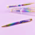 Rainbow Metallic Ball Pen - Purple Gradient Glitter. 