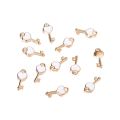 10pcs/bag Alloy Drop Oil Pendant Heart Love Lock Keychain Hanging Charms For DIY Earrings Necklaces Jewelry Making Accessories. 
