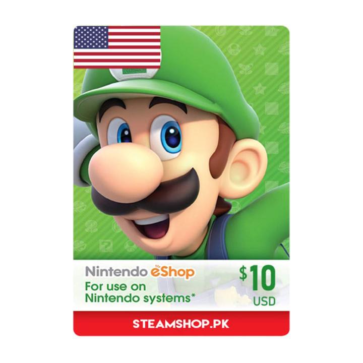 USD 10 Nintendo eShop Gift Card US
