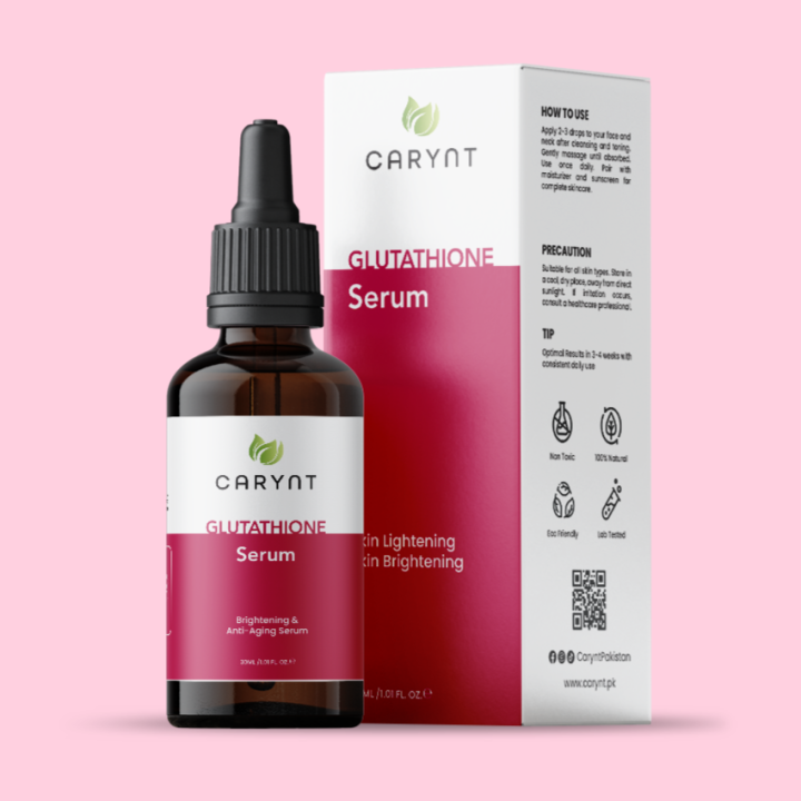Carynt Glutathione Serum with Caffeine & Hyaluronic Acid - 30ml for Brightening & Anti-Aging